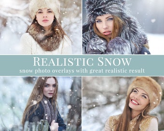 Snow photo overlays "December Scenes",  falling snow photo overlays, winter photo overlays for Photoshop