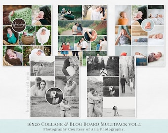 Collage & Blog Board Multipack vol.1 - psd templates,16x20 inches, web, pinterest