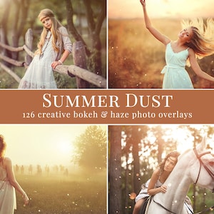 Summer Dust Photo Overlays, Golden Haze & Creative Dust for Sunset Portraits, Dreamy Photoshop Overlays for Mini Sessions, Fashion photos