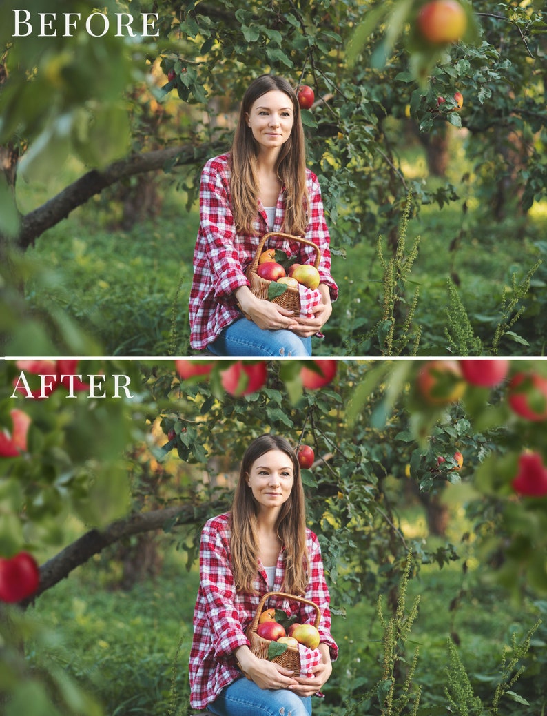 Apple Orchard photo overlays for Photoshop, creative fall overlays for Photographers, Photoshop actions, kids photography image 4