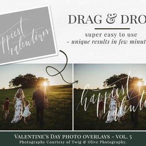 Valentines photo overlays Valentine's Day Word art, creative photo overlays for Photoshop, actions for Photographers, valentines minis image 5