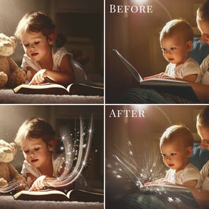 Shine photo overlays Magic book, creative digital photo overlays for Photoshop, great for minis, outdoor photography, kids & family pics image 4