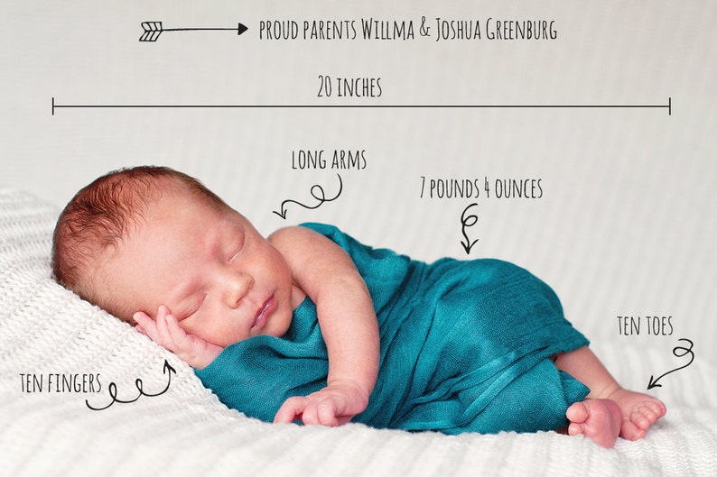 Photography Words Overlays 12 Baby Announcement overlays 30pcs INSTANT DOWNLOAD image 3