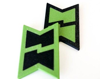 ModWiggler Pin — Black w/ Green Goo