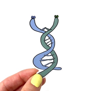 DNA Love Vinyl Sticker // Gift for a Scientist, Biologist, Geneticist // Molecular Biology, Genetics, Genomics Sticker