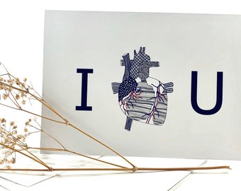 I HEART U Greeting Card