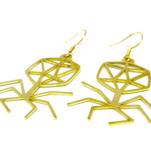 Bacteriophage Earrings // Biology Earrings // Science Teacher Gift
