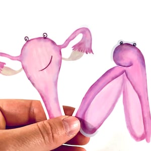 Uterus or Clitoris Sticker // Sex-positive // Feminism // Gift for a Feminist, Gynecologist, Doctor, Midwife, Sex Therapist