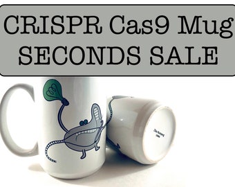 CRISPR Cas9 Mug SECONDS Sale // Mug with Cas9 and dCas9-GFP