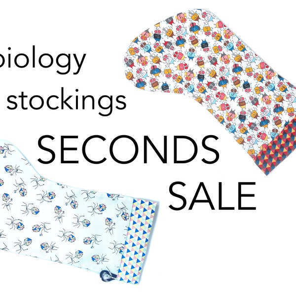 Biology Stocking SECONDS SALE // Drosophila Fruit Fly Mutants and Bacteriophages with Drinks Discounted Stockings
