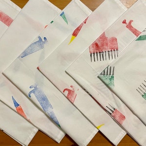 Micropipette Handprinted Premium Tea Towel // Single- and Multichannel Pipette Kitchen Cloth