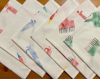 Micropipeta impresa a mano Premium Tea Towel // Paño de cocina de pipeta simple y multicanal