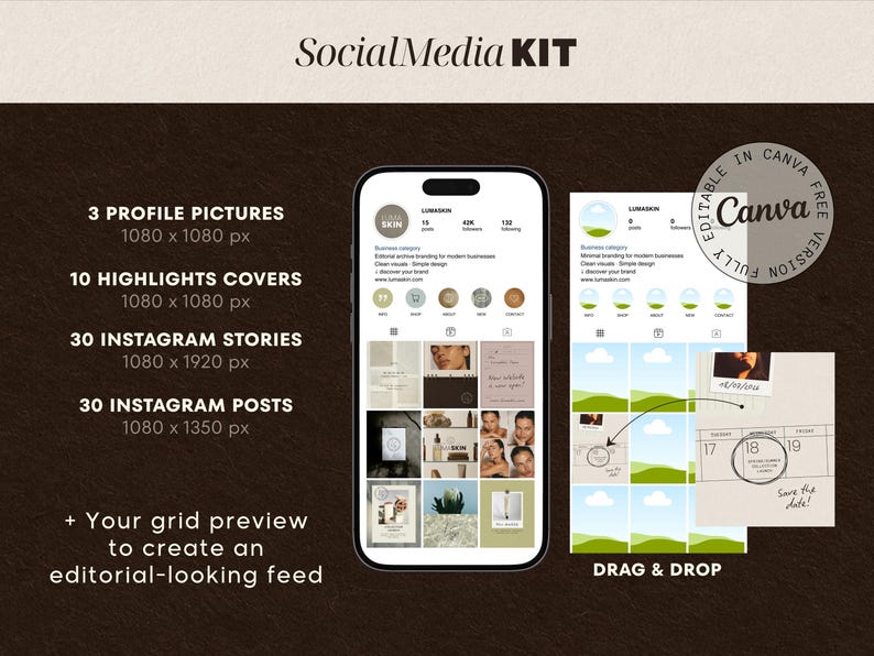 Complete Branding Kit | Brand Strategy, Visual Identity & Social Media Kit | Canva image 5