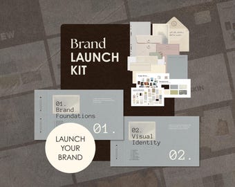 Brand Launch Kit | Strategy, Visual Identity, Assets (Canva Template)