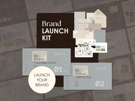 Brand Launch Kit | Strategy, Visual Identity, Assets (Canva Template)