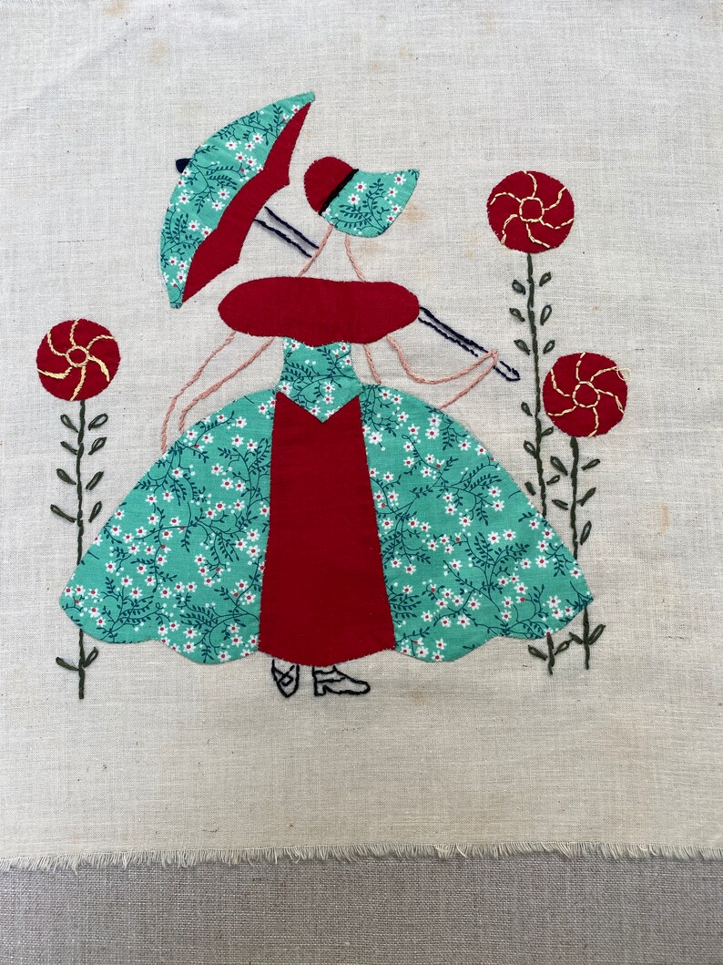 Quilt square vintage 1940s-1950s southern belle pattern | Etsy