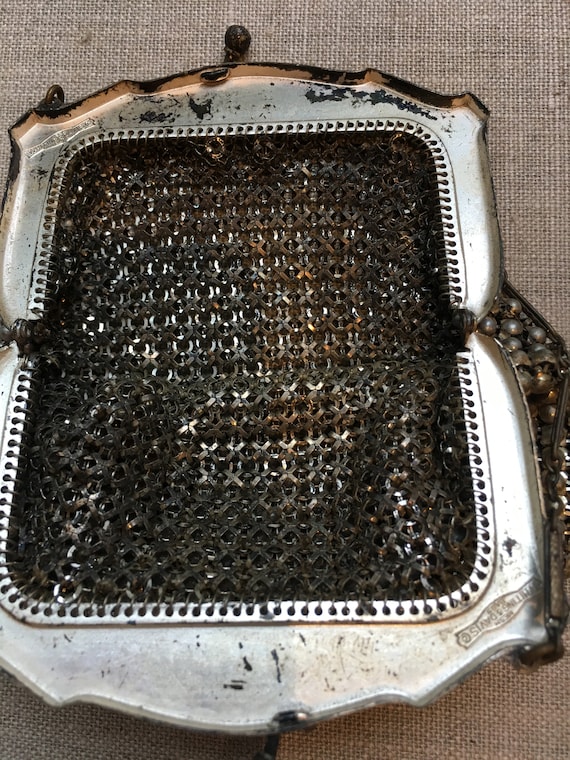 Vintage mesh purse, Whiting & Davis, flapper purs… - image 2