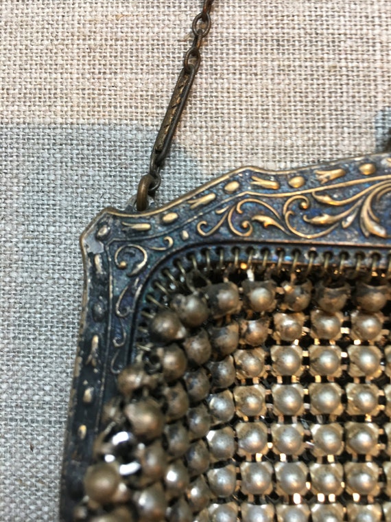 Vintage mesh purse, Whiting & Davis, flapper purs… - image 4