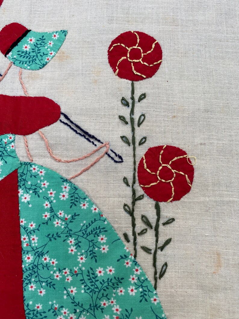 Quilt Square , Vintage 1940s-1950s, Southern Belle Pattern - Etsy