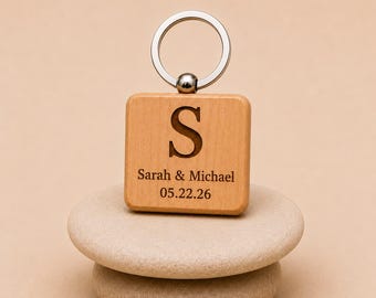 Family Reunion Party Favors Personalized Wooden Keychains Bulk Custom Engraved Family Keepsake Gift