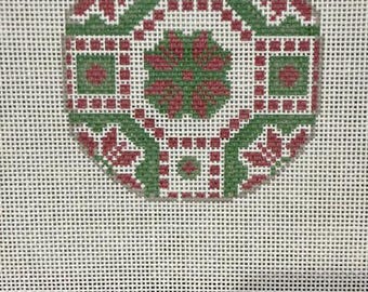 Christmas Needlepoint Ornament Canvas – 18 Mesh
