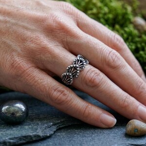 Filigree Design Leaf Ring, 925 Silver Ring, Unique Design Ring, Stackable Jewelry, Designer Ring, Straight Band, Beautiful Ring
