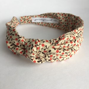 Headbands for women with bow side knot headband Women&#39;s Fabric Headband side knot topknot Adult headband woman  calico cute berries