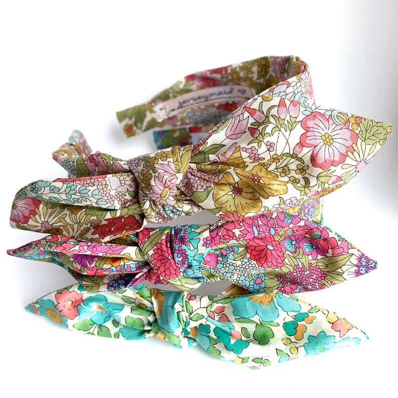 Liberty of london Cute bow Headbands for women narrow side Etsy