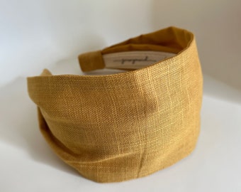 womens headband yellow  Headband - Heathered solids  sevenberry Japan  fall autumn-  hair band  woven butter yellow