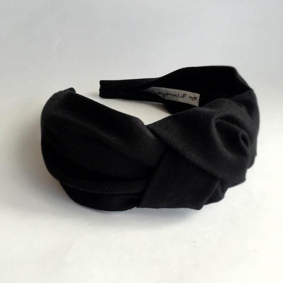 Headbands for Women Knotted Black Top Knot Headband Adult 40's