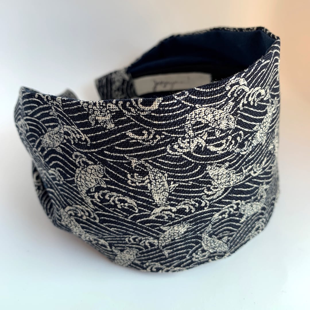 Japanese Headbands for Women Koi Fish Fabric Hairband  display picture 3