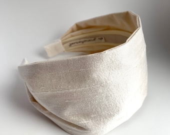 Ivory Pure silk headbands for women Jerseymaid luxe adult headband woman head bands hair bands silk hair scarf hair band