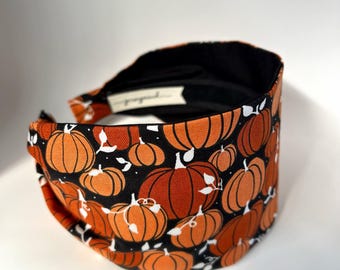 Pumpkin  headbands for women hair bands . Fall hair accessories . Short hair style  . Adult headband pumpkin thanksgiving Halloween autumn