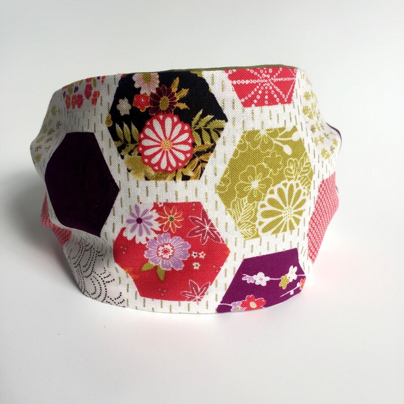 Kimono Hexagon Japanese Headbands for Women Sakura Fabric With Etsy