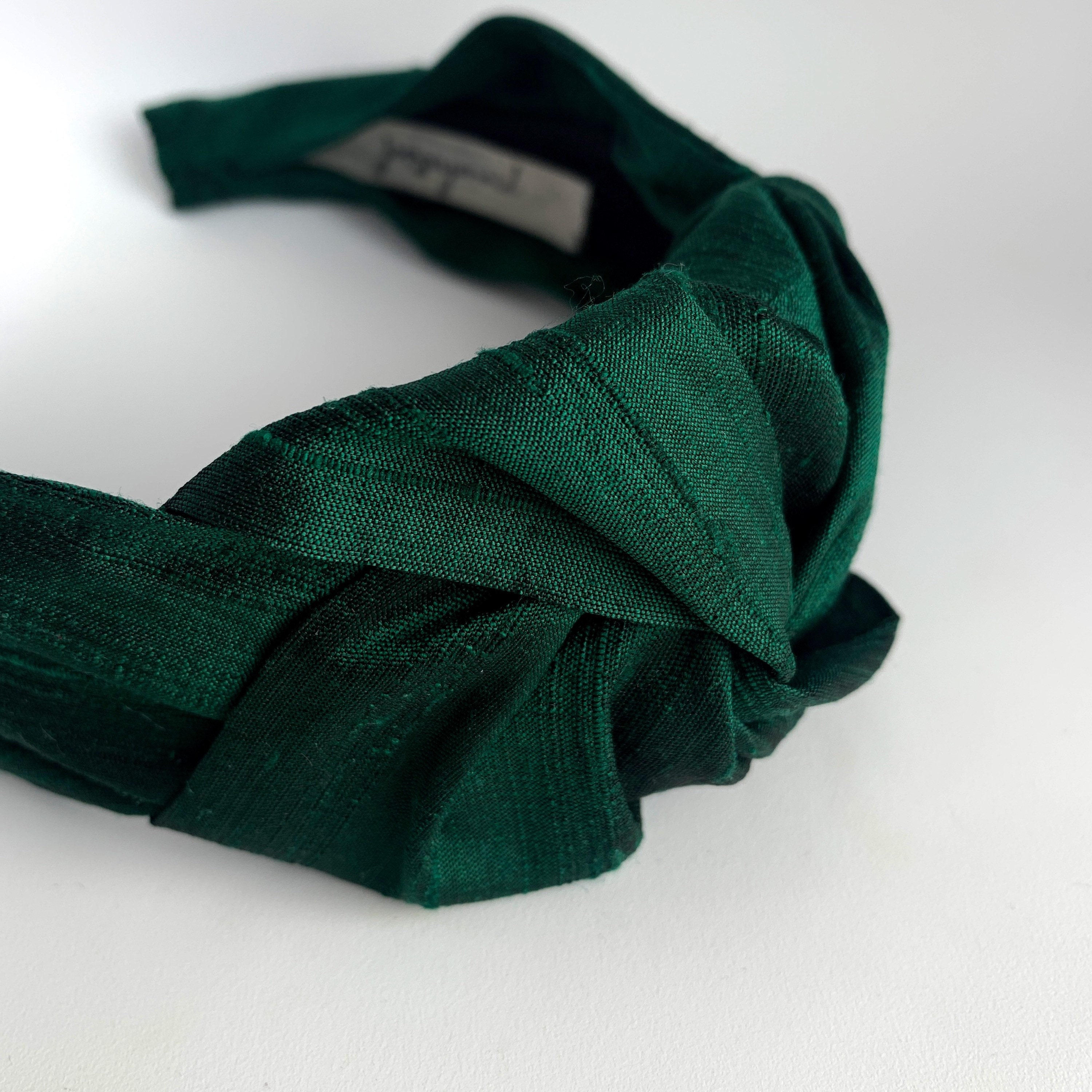 Dark Green Top Knot Headband Adult 40 s Vintage Style Hairband