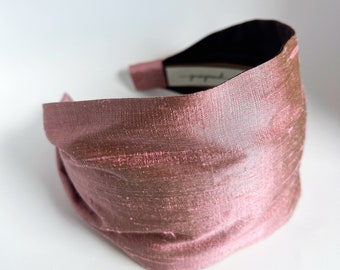 Headband Mauve  Pink Pure silk headbands for women Jerseymaid luxe adult headband woman head band  silk hair scarf silk hairband