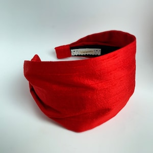 Pure silk headbands for women Jerseymaid luxe adult headband woman head bands hair bands silk hair scarf red silk hair band