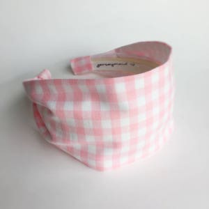 Headbands for women Gingham headband baby pink gingham headband adult hairband hair accessories no slip stay on womens headband
