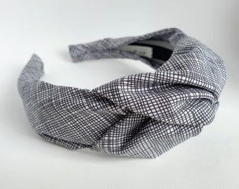 Womens Headbands Gift for her ladies Headband top knot Hairband turban Adult headband woman Head band  jerseymaid sketch dark grey