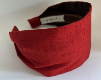 Brick red womens headband Headband - Shadow weave sevenberry - business attire for women - sophisticated hair band for professional