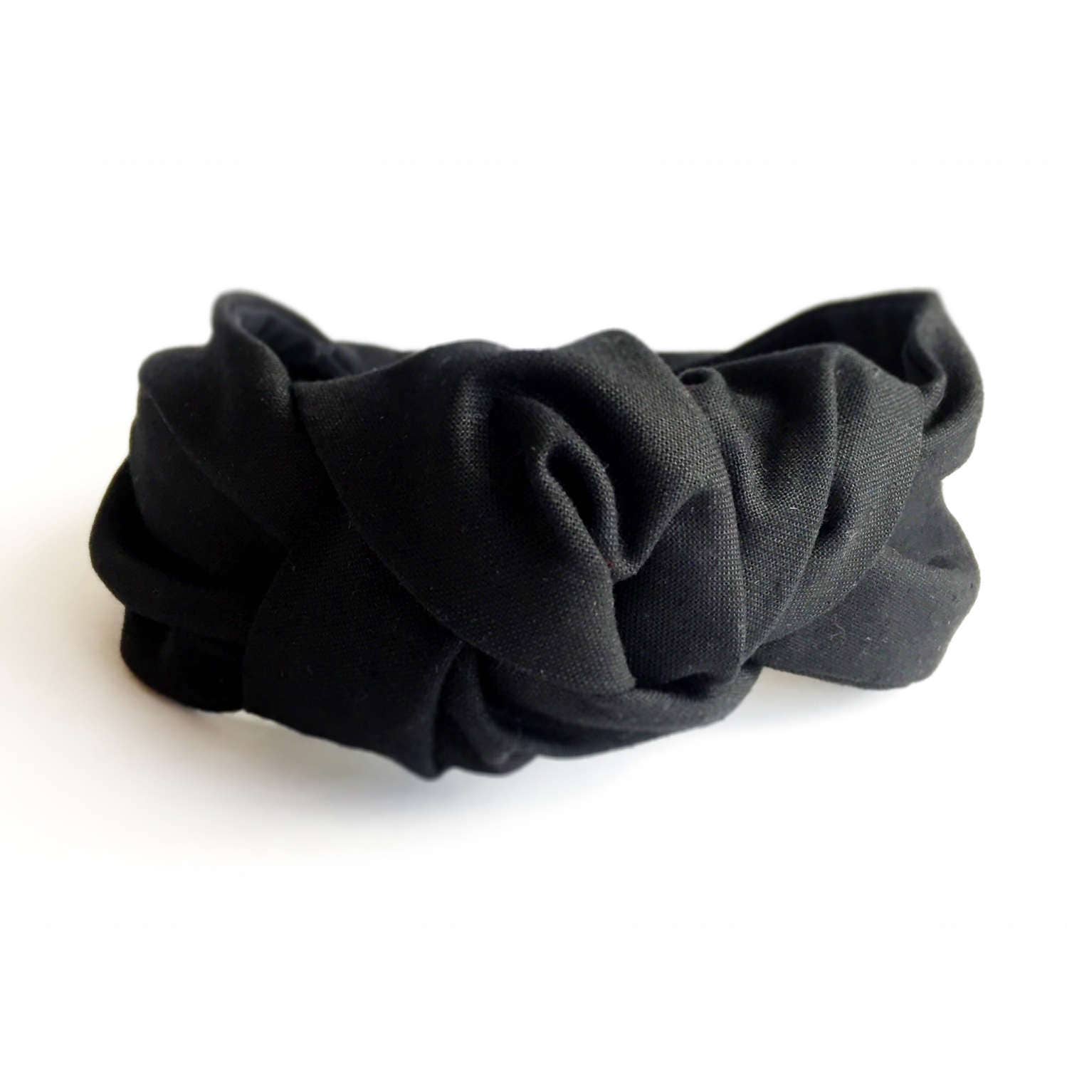 Headbands for Women Knotted Black Top Knot Headband Adult Etsy