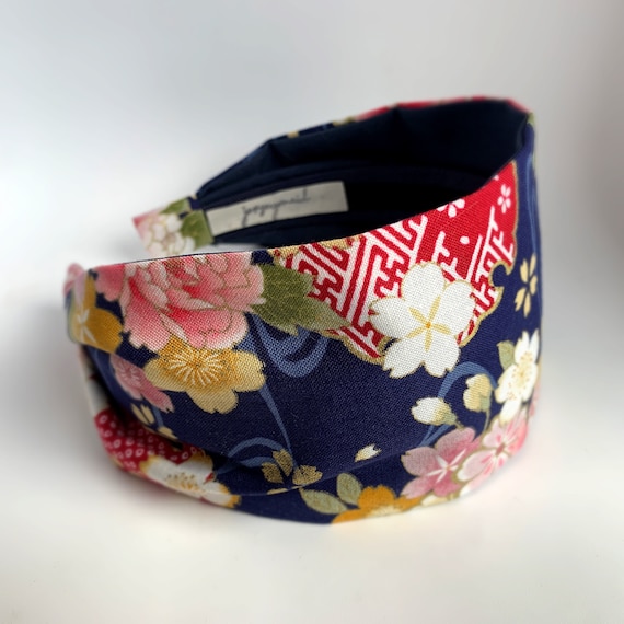wide headband red floral wide headband red floral