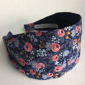 Fabric Headbands for Women - Flower head band women&#39;s Hairband - Wide Comfy No Slip hair bands for short hair rifle paper co calico
