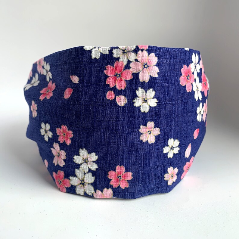 Japanese sakura fabric headband for women and girls cherry blossom flowers hairband for woman cotton dobby image 2