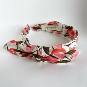 Headband for women with bow narrow side knot headband Women&#39;s Fabric Headband Adult headband Woman her and history orchard three art gallery
