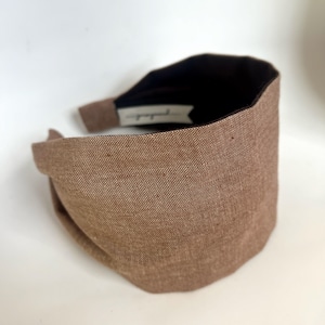 Hair accessories for Short Hair headbands Pixie Cut unique womans Fabric Headband Brown Hair Band Structured head band