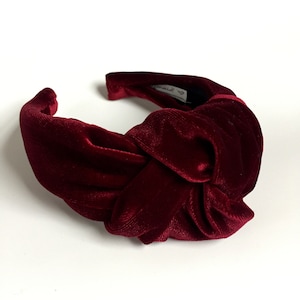 Velvet headbands for women Topknot Headband ladies Headband  Hairband turban Adult headband woman Head band  jerseymaid red wine top knot