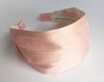 Baby Pink Pure silk headbands for women Jerseymaid luxe adult headband woman head band hair bands silk hair scarf silk hairband