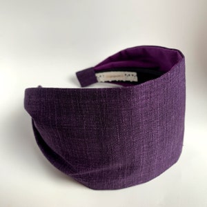 womens headband Purple plum Headband - Shadow weave sevenberry - business attire for women - sophisticated hair band for professional