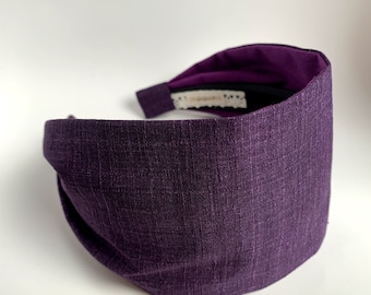 womens headband Purple plum Headband - Shadow weave sevenberry - business attire for women - sophisticated hair band for professional